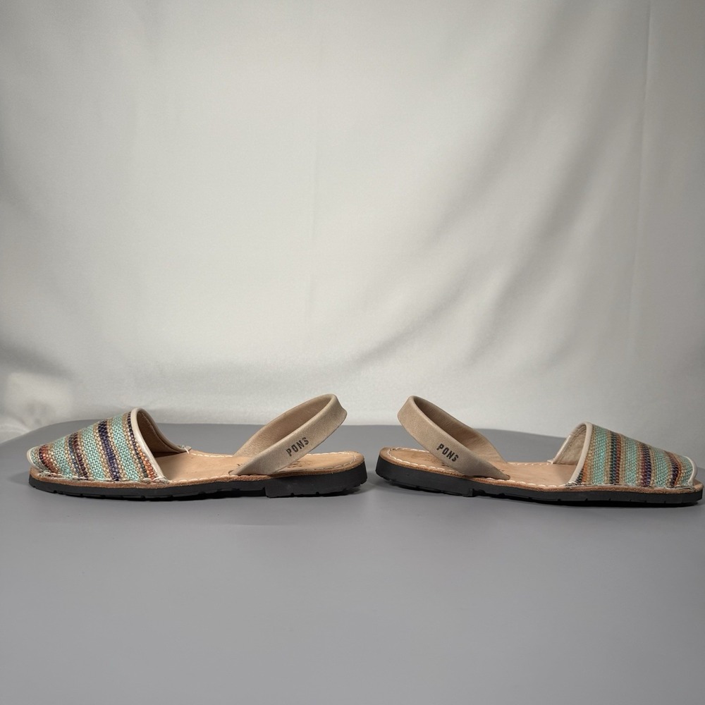 Pons Women's Avarca Leather Colorful Sandals Ankle Strap Size 34 US 3 - Picture 8 of 13